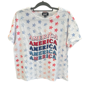 New Festive America Star Tee - Red, Blue, White